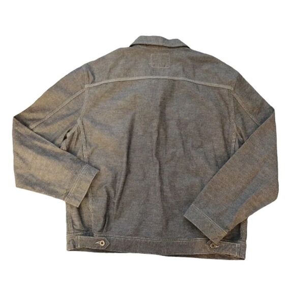 Y2K GUESS Black White 4 Pocket Trucker Denim Jean Jacket Men's Size XXL - Picture 9 of 14